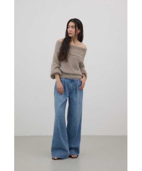 crie conforto(クリーコンフォルト)の「オフショルダーシャギーラメニット 秋服 / 冬服 / 長袖(ニット/セーター・レディース・モカ/オフホワイト/ブラック・FREE)」の17枚目の写真
