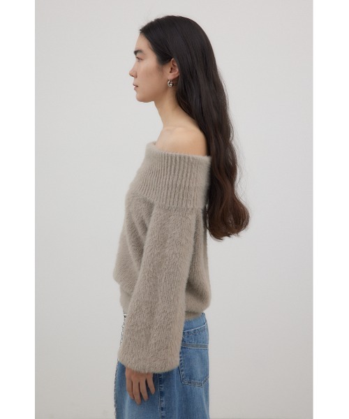 crie conforto(クリーコンフォルト)の「オフショルダーシャギーラメニット 秋服 / 冬服 / 長袖(ニット/セーター・レディース・モカ/オフホワイト/ブラック・FREE)」の19枚目の写真