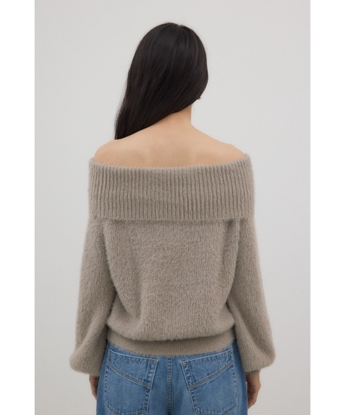 crie conforto(クリーコンフォルト)の「オフショルダーシャギーラメニット 秋服 / 冬服 / 長袖(ニット/セーター・レディース・モカ/オフホワイト/ブラック・FREE)」の20枚目の写真