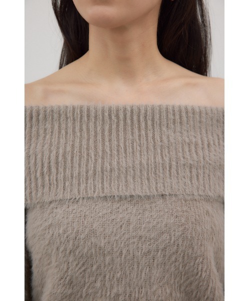 crie conforto(クリーコンフォルト)の「オフショルダーシャギーラメニット 秋服 / 冬服 / 長袖(ニット/セーター・レディース・モカ/オフホワイト/ブラック・FREE)」の21枚目の写真