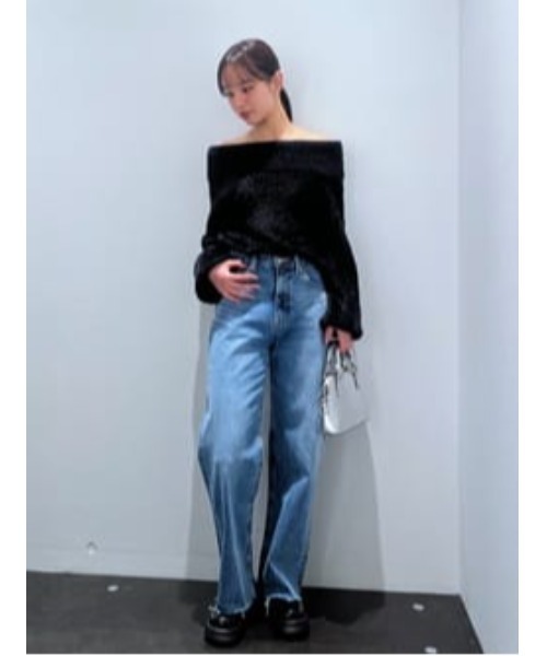 crie conforto(クリーコンフォルト)の「オフショルダーシャギーラメニット 秋服 / 冬服 / 長袖(ニット/セーター・レディース・モカ/オフホワイト/ブラック・FREE)」の14枚目の写真