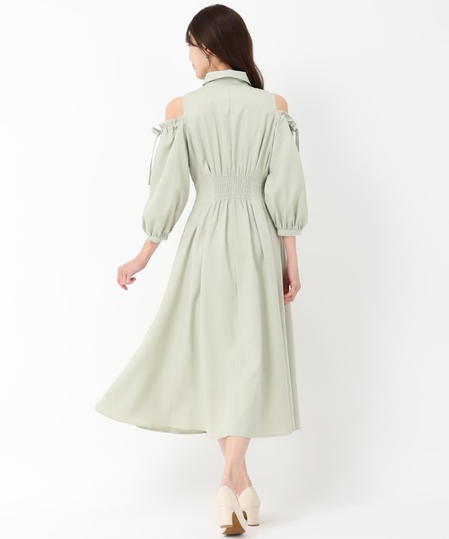 MISCH MASCH（ミッシュマッシュ）の「肩開きシャツワンピース（ワンピース・レディース・ブルー/ライトブルー/グリーン・S/M）」の22枚目の写真
