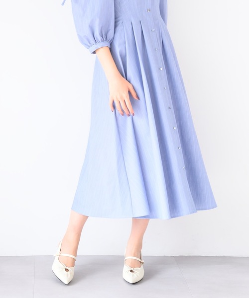 MISCH MASCH（ミッシュマッシュ）の「肩開きシャツワンピース（ワンピース・レディース・ブルー/ライトブルー/グリーン・S/M）」の11枚目の写真