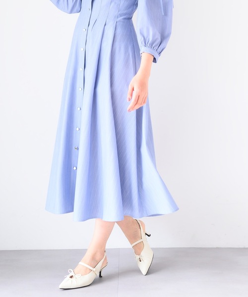 MISCH MASCH（ミッシュマッシュ）の「肩開きシャツワンピース（ワンピース・レディース・ブルー/ライトブルー/グリーン・S/M）」の9枚目の写真