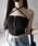 me+em selecti~[ZNgj́uy Jbvt zWbvAbvNXXgbv{xAgbvX ^ zip up cross strap ribbon bare topsiL~\[jvbubN