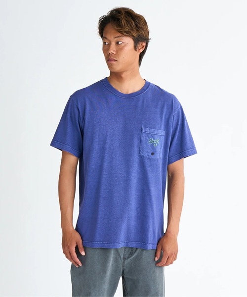 sea new york 襟付き 半袖Tシャツ XS ライトブルー セール】QSD SURF ST /クイックシルバー胸ポケットロゴワン