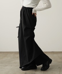 ROOPTOKYO | Tucked Design Side Ribbon Gather Long Skirt / タックデザイン サイドリボンギャザー ロングスカート(スカート)