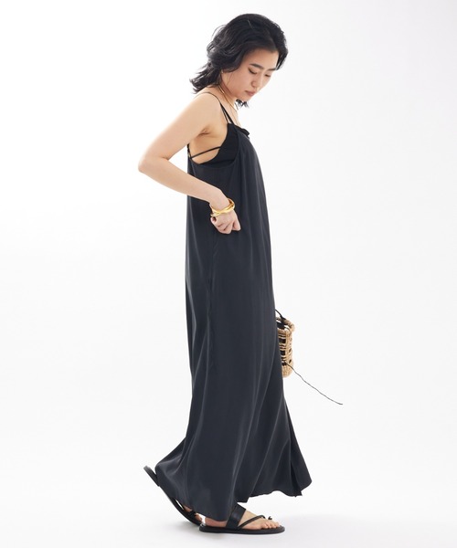Rouge vif(ルージュヴィフ)の「アシメドレープキャミワンピース(ワンピース・レディース・ブラック/ベージュ・フリー)」の20枚目の写真