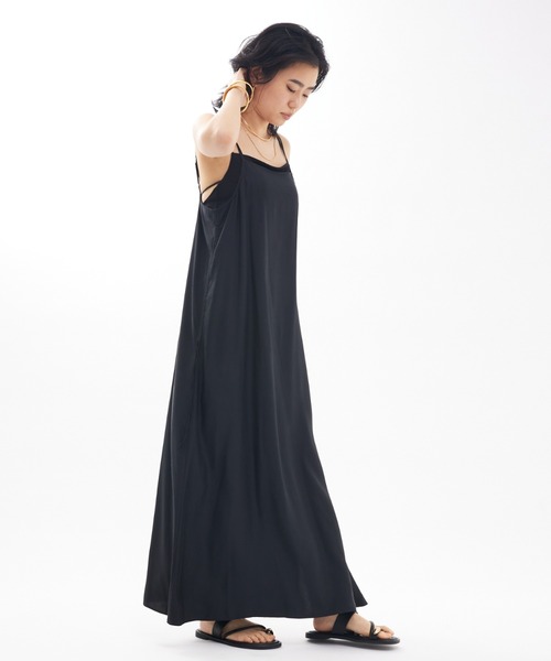 Rouge vif(ルージュヴィフ)の「アシメドレープキャミワンピース(ワンピース・レディース・ブラック/ベージュ・フリー)」の21枚目の写真