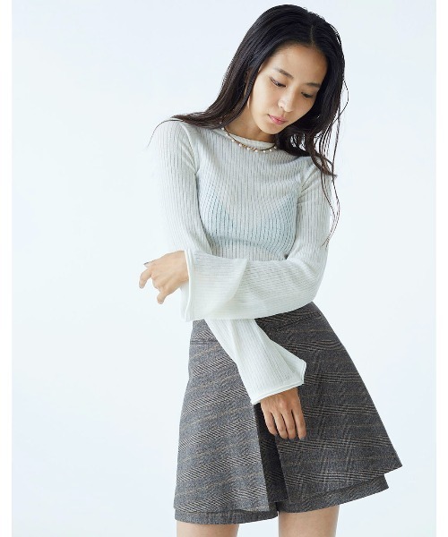 mikomori(ミコモリ)の「LAYERED SKIRT PANTS(スカート・レディース・ブラウン・FREE)」の1枚目の写真