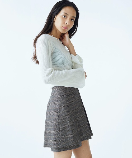 mikomori(ミコモリ)の「LAYERED SKIRT PANTS(スカート・レディース・ブラウン・FREE)」の6枚目の写真