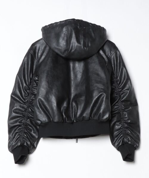 adidas（アディダス）の「FAUX LTHR JKT / アディダスオリジナルス adidas Originals（ブルゾン・レディース・ブラック・XX-LARGE/3XL/LARGE/MEDIUM/SMALL/X-LARGE/X-SMALL）」の6枚目の写真