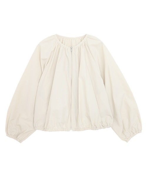 Pierrot（ピエロ）の「撥水・UVカットノーカラーギャザーブルゾン（ブルゾン・レディース・アイボリー/ベージュ/ネイビー/グレー系その他・L/M）」の22枚目の写真