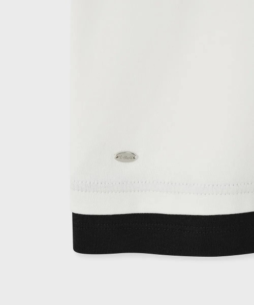 .KOM(ドットコム)の「A'GEM/9 × .kom 『FALLETT/ファレット』 LAYERED SHORT SLEEVE/レイヤードショートスリーブ(Tシャツ/カットソー・レディース・ホワイト/グレー・M)」の8枚目の写真