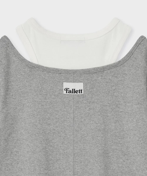 .KOM(ドットコム)の「A'GEM/9 × .kom 『FALLETT/ファレット』 LAYERED SHORT SLEEVE/レイヤードショートスリーブ(Tシャツ/カットソー・レディース・ホワイト/グレー・M)」の12枚目の写真