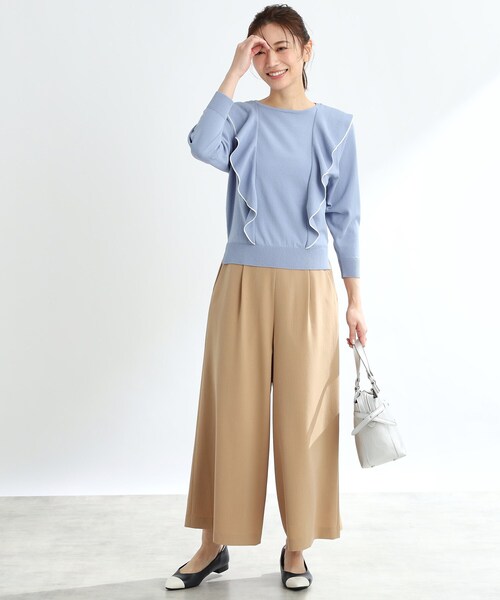 Reflect（リフレクト）の「【手洗い可】フリュイドスカーチョパンツ（その他パンツ・レディース・ブラック/サンドベージュ/キャメル・07/05/15 /13/11/09/17）」の9枚目の写真