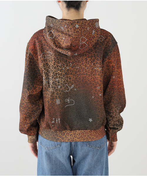 Oriens JOURNAL STANDARD(オリエンス ジャーナルスタンダード)の「【Praying/プレイング】 Leopard Rhinestone Hoodie PRAY240 27- BLACK(パーカー・レディース・ブラック・X-SMALL/SMALL)」の9枚目の写真