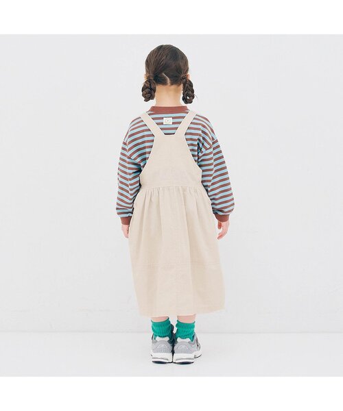 p.premier(ピードットプルミエ)の「【ジュニア対応】リップストップワークジャンスカ(ジャンパースカート・キッズ・チャコール/カーキ/アイボリー・140/130/120/110/100/90/80)」の20枚目の写真