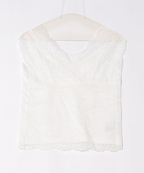 natural couture（ナチュラルクチュール）の「前後２ＷＡＹ総レースインナー（キャミソール・レディース・ブラック/ピンクベージュ/グレイッシュベージュ/オフホワイト・FREE）」の10枚目の写真