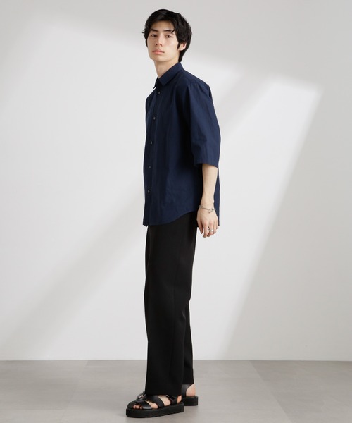 NANO universe(ナノユニバース)の「クールマックスリネンレギュラーカラー7分袖(シャツ/ブラウス・メンズ・サックスブルー/ホワイト/ライトカーキ/ネイビー・S/M/L/XL)」の22枚目の写真