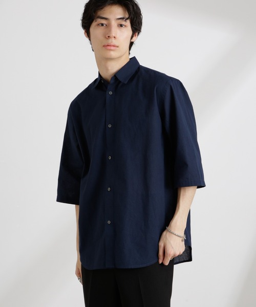 NANO universe(ナノユニバース)の「クールマックスリネンレギュラーカラー7分袖(シャツ/ブラウス・メンズ・サックスブルー/ホワイト/ライトカーキ/ネイビー・S/M/L/XL)」の17枚目の写真