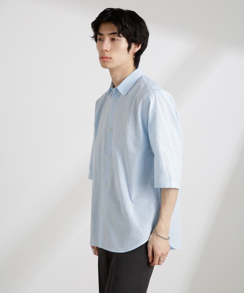 セール】クールマックスリネンレギュラーカラー7分袖（シャツ/ブラウス