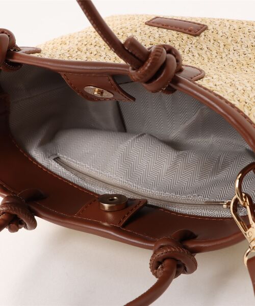 Ritzy(リッツィー)の「2way 配色切り替え かごショルダーバッグ ハンドバッグ(かごバッグ・レディース・ブラウン/ベージュ・FREE)」の6枚目の写真