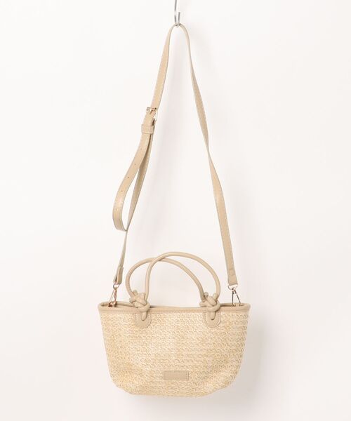 Ritzy(リッツィー)の「2way 配色切り替え かごショルダーバッグ ハンドバッグ(かごバッグ・レディース・ブラウン/ベージュ・FREE)」の3枚目の写真