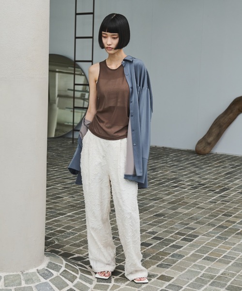 AIC.（エーアイシー）の「ジャガードワイドパンツ（その他パンツ・レディース・アイボリー/ブラック・FREE）」の15枚目の写真