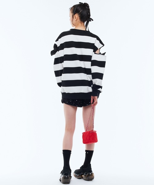 Narcissus - sale❗️ナルシス　リボンスウェット　ホワイト❣️ セール】【Narcissus】リボンカットスウェット（スウェット