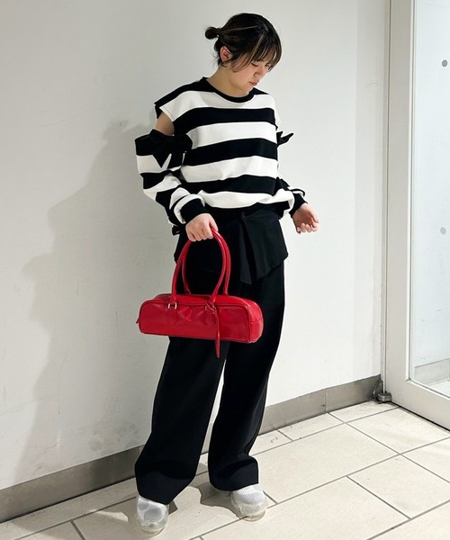 Narcissus - sale❗️ナルシス　リボンスウェット　ホワイト❣️ セール】【Narcissus】リボンカットスウェット（スウェット