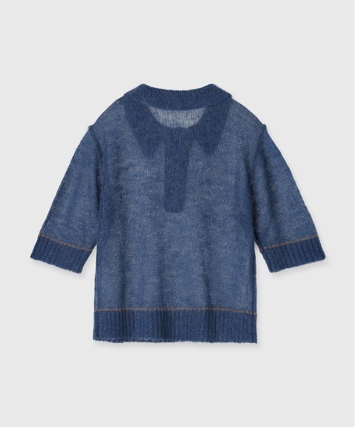 クレドナ CREDONA シアー ニット ポロ SHEER KNIT POLO【2025 新作】 セール】SHEER KNIT POLO/シアーニットポロ（ニット/セーター