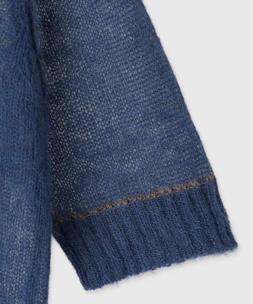 CREDONA（クレドナ）の「SHEER KNIT POLO/シアーニットポロ（ニット/セーター・レディース・ベージュ/ブラック/ブルー・FREE）」の18枚目の写真