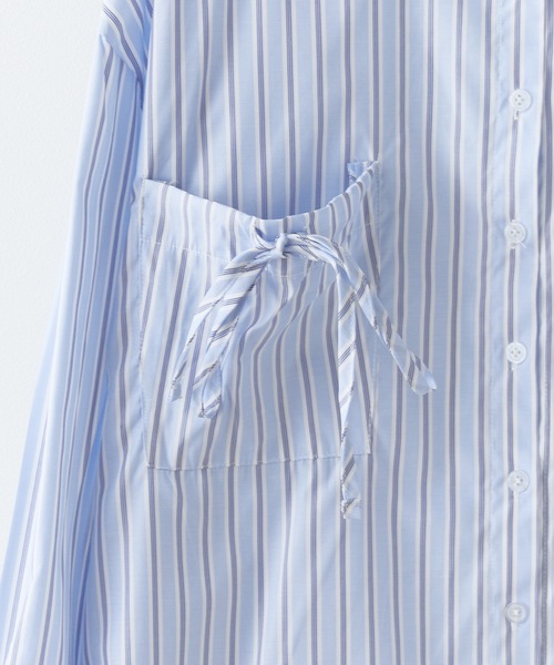 ROOPTOKYO（ループトウキョウ）の「ベーシック ストライプシャツ（シャツ/ブラウス・レディース・ピンク/ブルー・FREE）」の4枚目の写真
