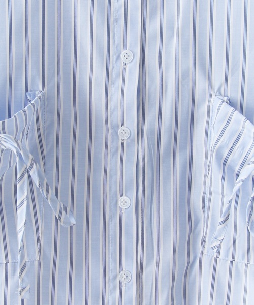ROOPTOKYO（ループトウキョウ）の「ベーシック ストライプシャツ（シャツ/ブラウス・レディース・ピンク/ブルー・FREE）」の5枚目の写真