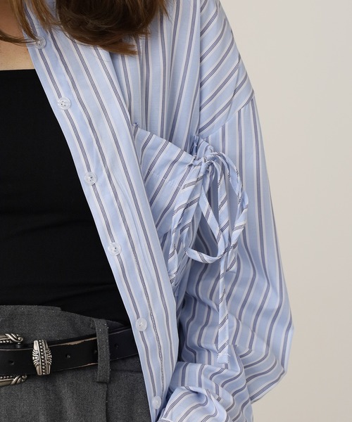 ROOPTOKYO（ループトウキョウ）の「ベーシック ストライプシャツ（シャツ/ブラウス・レディース・ピンク/ブルー・FREE）」の9枚目の写真