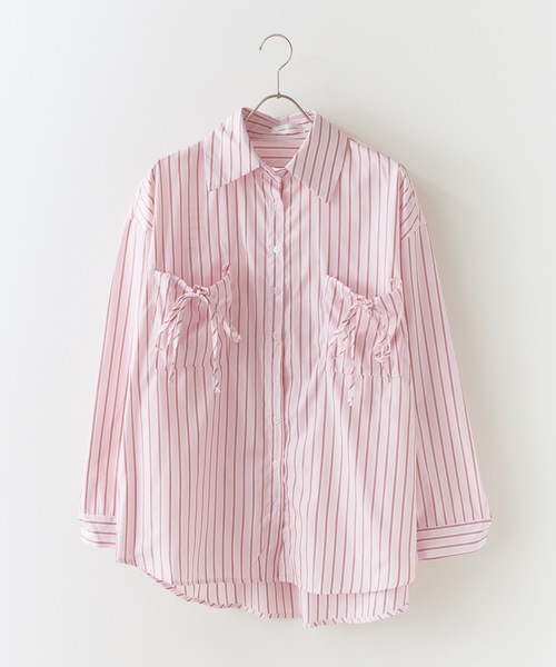 ROOPTOKYO（ループトウキョウ）の「ベーシック ストライプシャツ（シャツ/ブラウス・レディース・ピンク/ブルー・FREE）」の14枚目の写真