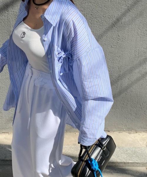 ROOPTOKYO（ループトウキョウ）の「ベーシック ストライプシャツ（シャツ/ブラウス・レディース・ピンク/ブルー・FREE）」の19枚目の写真