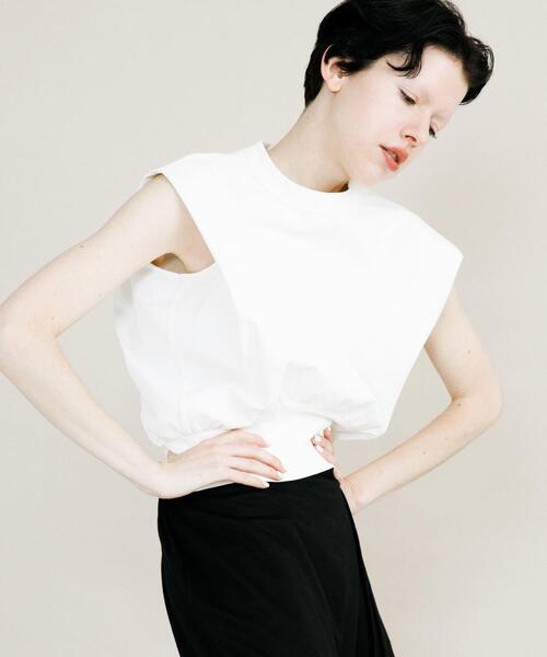 LAATO（ラート）の「fast dry no sleeve festee（Tシャツ/カットソー・レディース・オフホワイト/ホワイト/ダークグレー・FREE）」の18枚目の写真