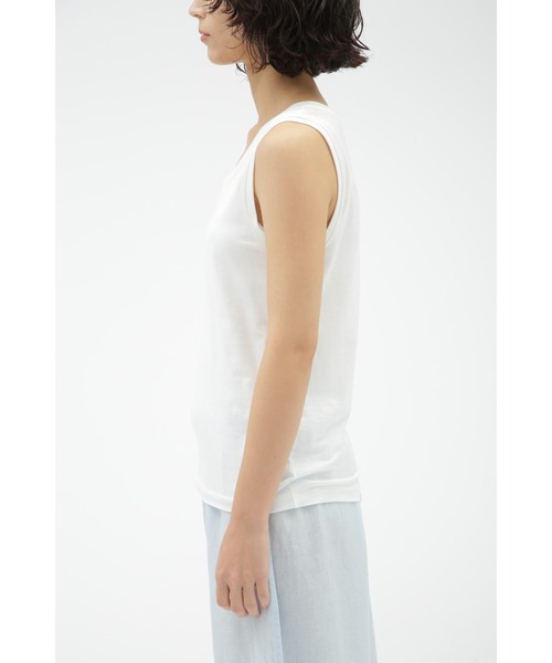 MARGARET HOWELL(マーガレットハウエル)の「SUPERFINE COTTON JERSEY(Tシャツ/カットソー・レディース・ホワイト/ブラック・FREE)」の5枚目の写真