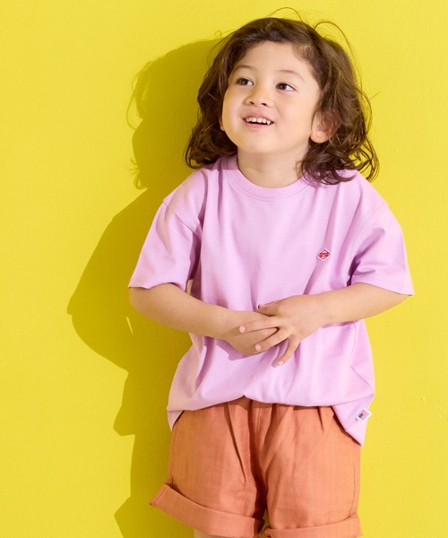 LSP WOW（エルエスピーワオ）の「【LSP WOW!】マイニチワッペン無地Tee（Tシャツ/カットソー・キッズ・ブルー/ピンク/グリーン/レッド/チャコール/ホワイト系その他/キャメル/杢グレー/オフホワイト/マスタード/ラベンダー/ネイビー/モカ/ライトブルー/ブラック・110/100/90/80/130/120）」の14枚目の写真