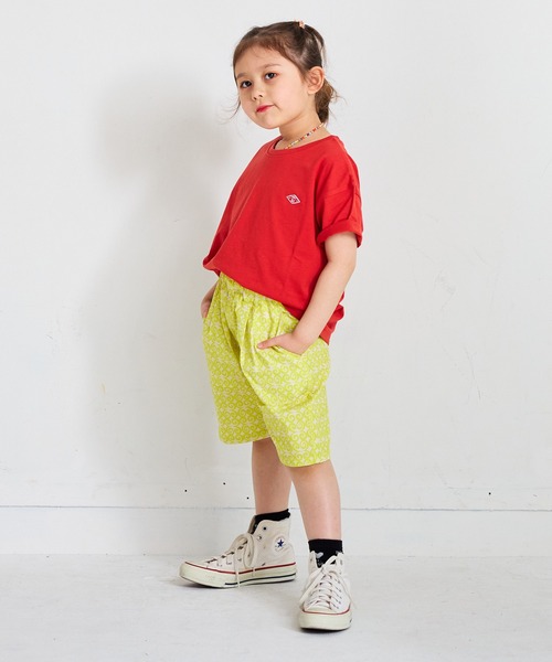 LSP WOW（エルエスピーワオ）の「【LSP WOW!】マイニチワッペン無地Tee（Tシャツ/カットソー・キッズ・ブルー/ピンク/グリーン/レッド/チャコール/ホワイト系その他/キャメル/杢グレー/オフホワイト/マスタード/ラベンダー/ネイビー/モカ/ライトブルー/ブラック・110/100/90/80/130/120）」の19枚目の写真