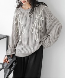 AMELY | コード刺繍 透かし編みニット(ニット/セーター)