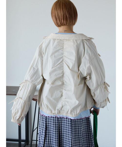 ehka sopo（エヘカソポ）の「リボンブルゾン（ブルゾン・レディース・キナリ/サックスブルー/グレー・F）」の7枚目の写真