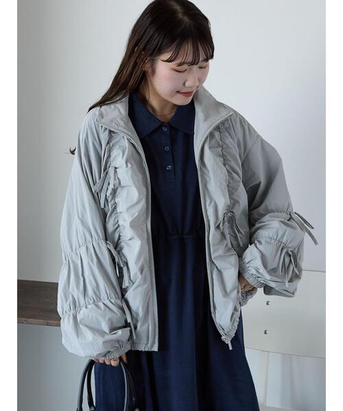 ehka sopo（エヘカソポ）の「リボンブルゾン（ブルゾン・レディース・キナリ/サックスブルー/グレー・F）」の12枚目の写真