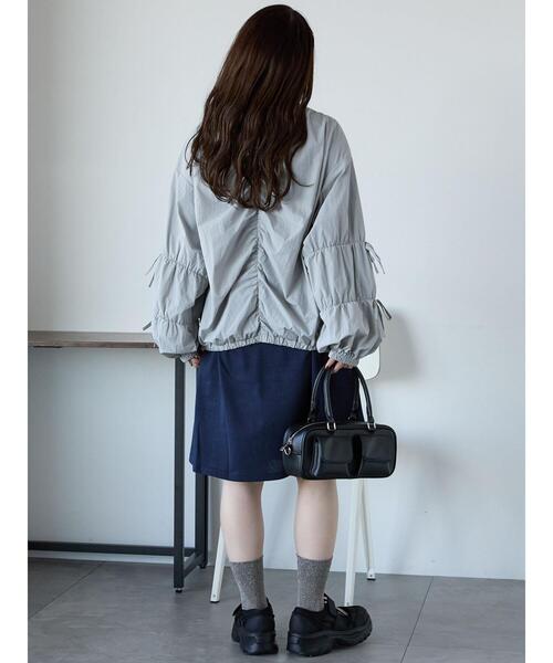 ehka sopo（エヘカソポ）の「リボンブルゾン（ブルゾン・レディース・キナリ/サックスブルー/グレー・F）」の20枚目の写真