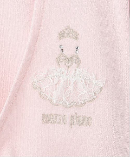 mezzo piano(メゾピアノ)の「【バレエ】カシュクールトップ(カーディガン/ボレロ・キッズ・ライトピンク/オフホワイト・110cm/130cm/120cm/140cm)」の6枚目の写真