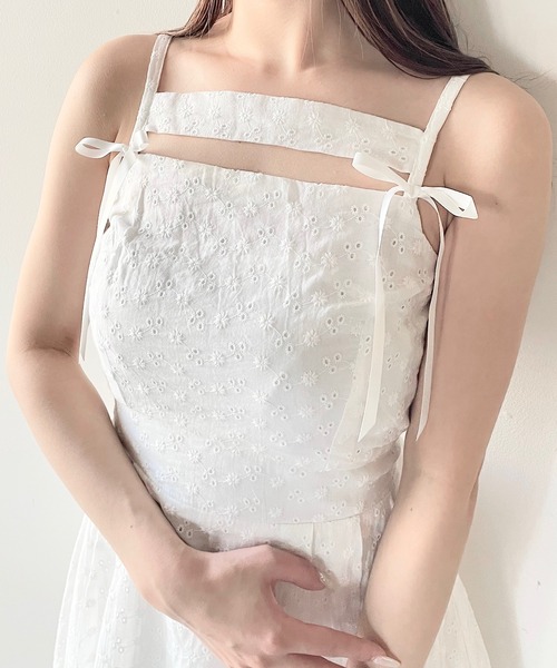 セール】ショートニット×キャミワンピースセット（ワンピース