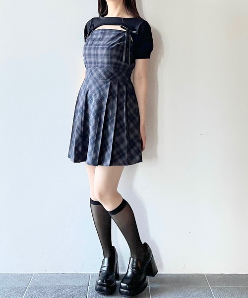 NOMAE(ノーマエ)の「ショートニット×キャミワンピースセット(ワンピース・レディース・グレー系その他/ブラック/ベージュ系その他/ホワイト系その他・FREE)」の16枚目の写真