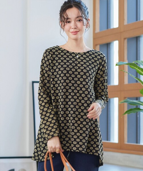 Tiaclasse(ティアクラッセ)の「花柄カットレースフレアトップス(Tシャツ/カットソー・レディース・ブラック/ブラック系その他/オフホワイト/ベージュ系その他・M/L)」の18枚目の写真
